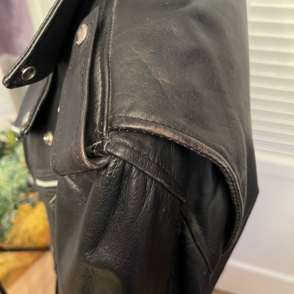 Prime Parts, SZ 46, black leather, biker jacket. - Picture 8 of 11